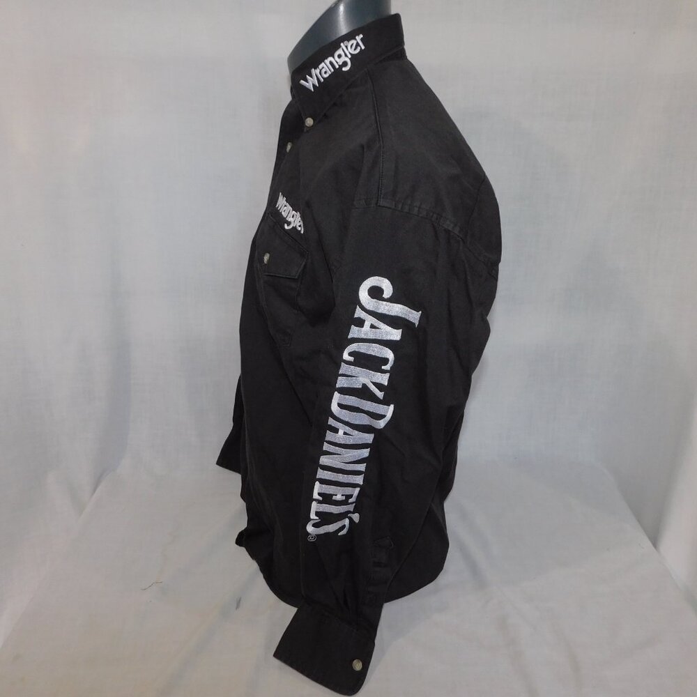 Wrangler Jack Daniel's Men's M Black Embroidered Western Rodeo Long Sleeve shirt - Picture 6 of 7